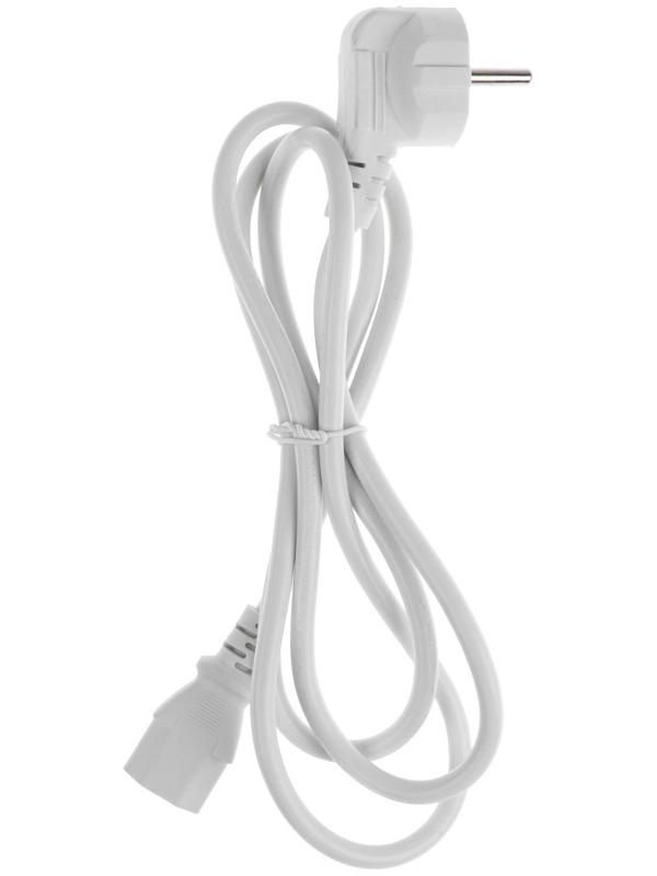 Кабель питания LuazON KDGN-005, Schuko - C13, 10 А, 1.5 м, 3-х жильный, белый