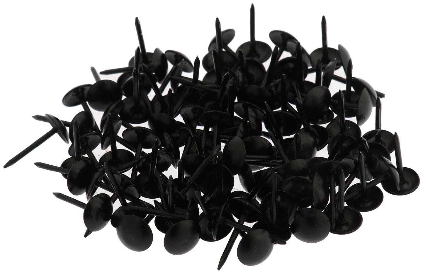 Гвозди ТУНДРА, декоративные, 8х15 мм, черные, 500 шт