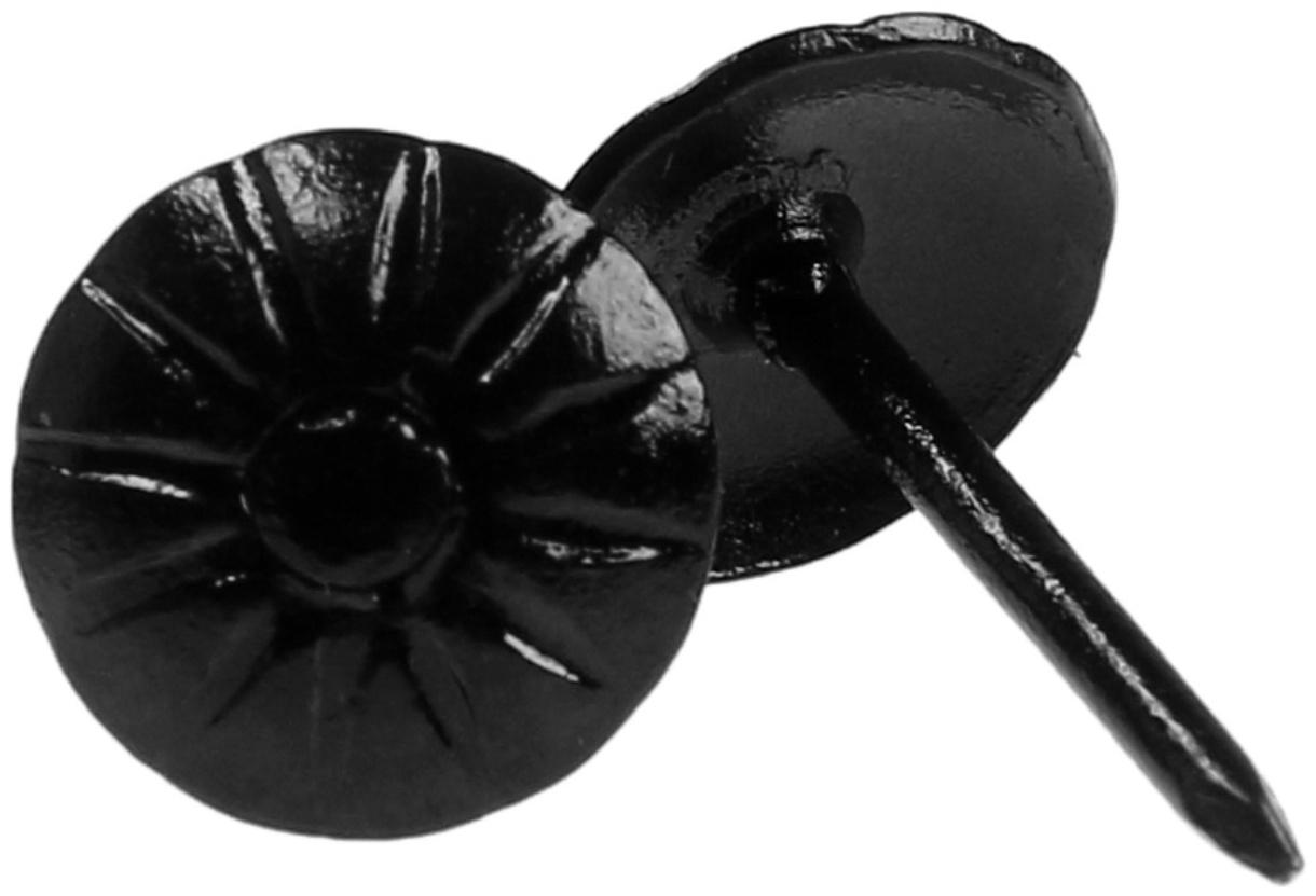 Гвозди ТУНДРА, декоративные, фактурные, 11х16 мм, черные, 100 шт