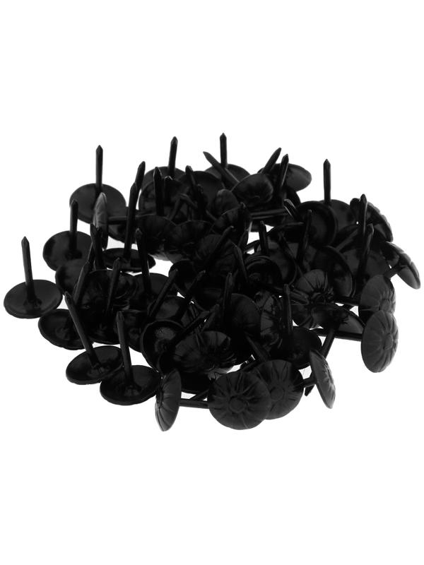 Гвозди ТУНДРА, декоративные, фактурные, 11х16 мм, черные, 100 шт