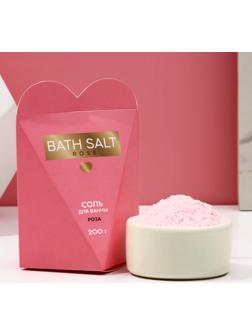 Cоль для ванны «Bath Salt», 200 г, аромат роза, ЧИСТОЕ СЧАСТЬЕ