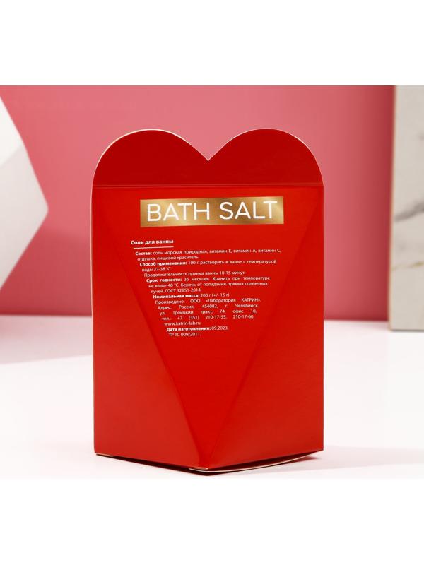 Cоль для ванны «Bath Salt», 200 г, аромат черешня, ЧИСТОЕ СЧАСТЬЕ