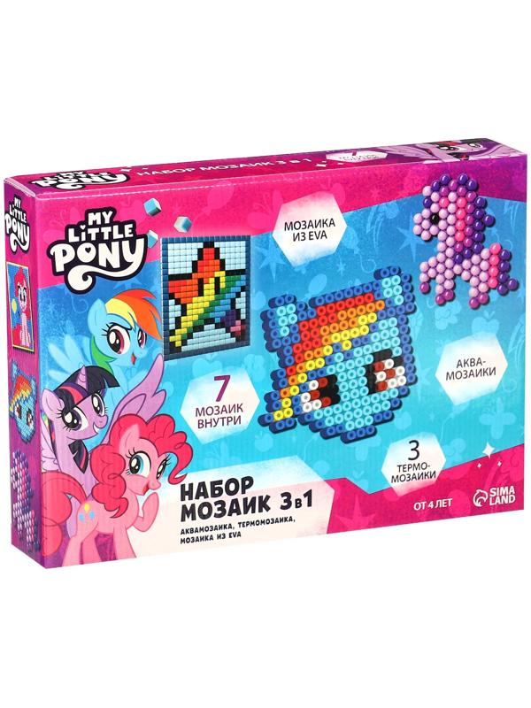 Набор мозаек 3 в 1 , Авквамозайка, Темпомозайка и Ева , My little pony