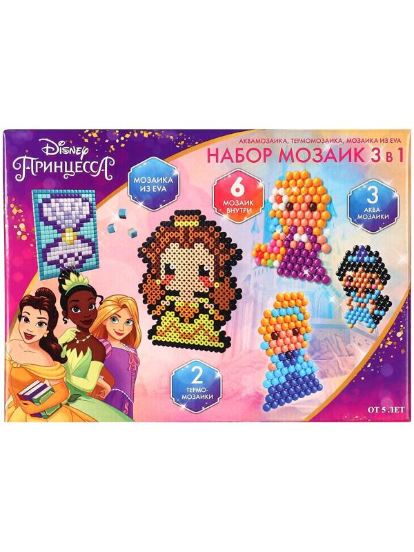 Набор мозаек 3 в 1 , Авквамозайка, Темпомозайка и ЕВА , Принцессы