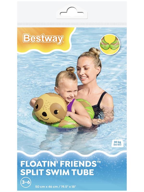 Круг для плавания «Зверушки», в ассортименте, от 3-6 лет, 3 вида, 36405