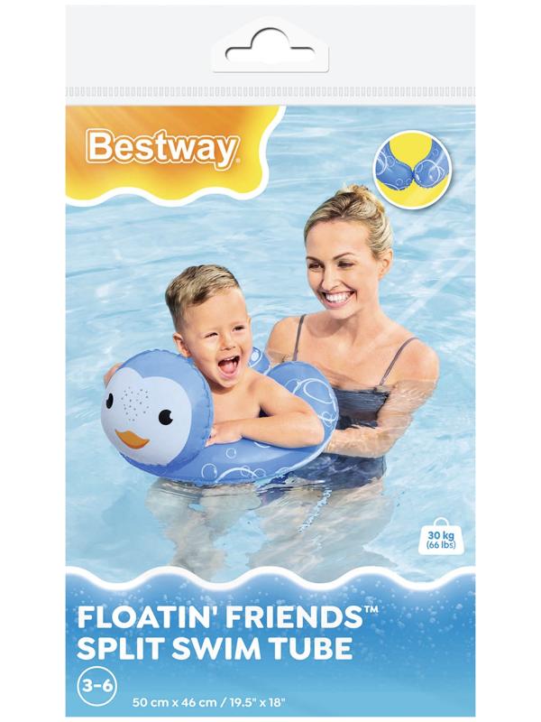 Круг для плавания «Зверушки», в ассортименте, от 3-6 лет, 3 вида, 36405