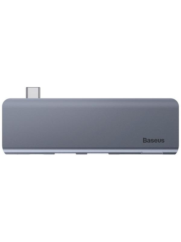 Адаптер-разветвитель (HUB) Baseus UCN3266, Type-C - 2xUSB3.0 + HDMI + PD + TF/SD, серый