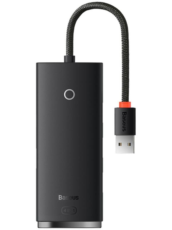 Адаптер-разветвитель (HUB) Baseus, USB - 4хUSB 3.0, 0.25 см, чёрный