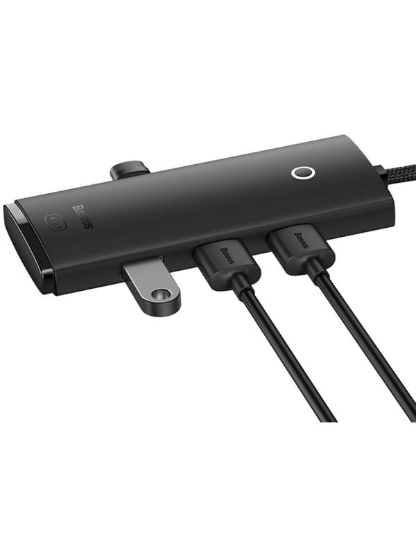 Адаптер-разветвитель (HUB) Baseus, USB - 4хUSB 3.0, 0.25 см, чёрный
