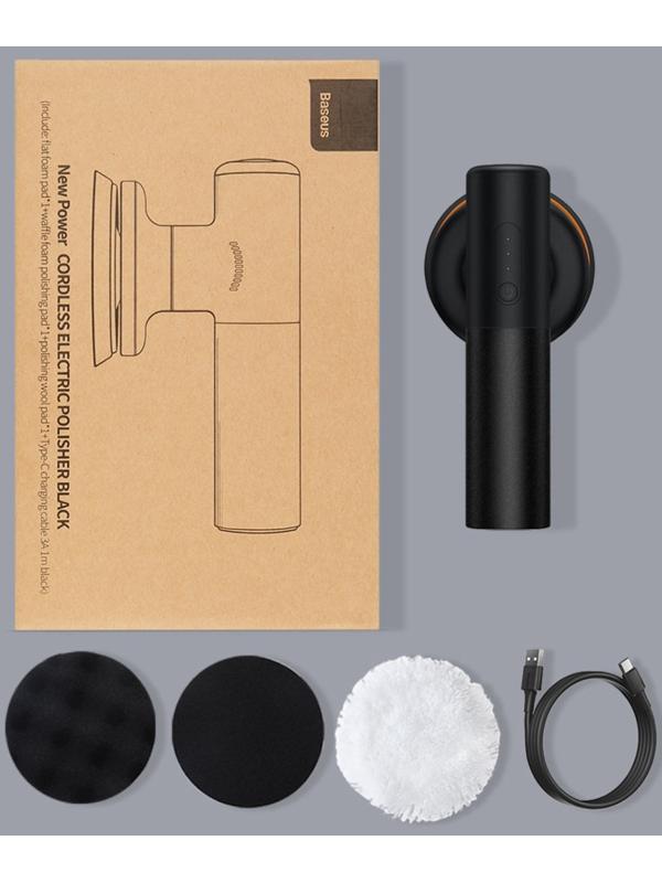 Полировальная машинка Baseus New Power Cordless Electric Polisher, 30Вт, 4000мА/ч, чёрный