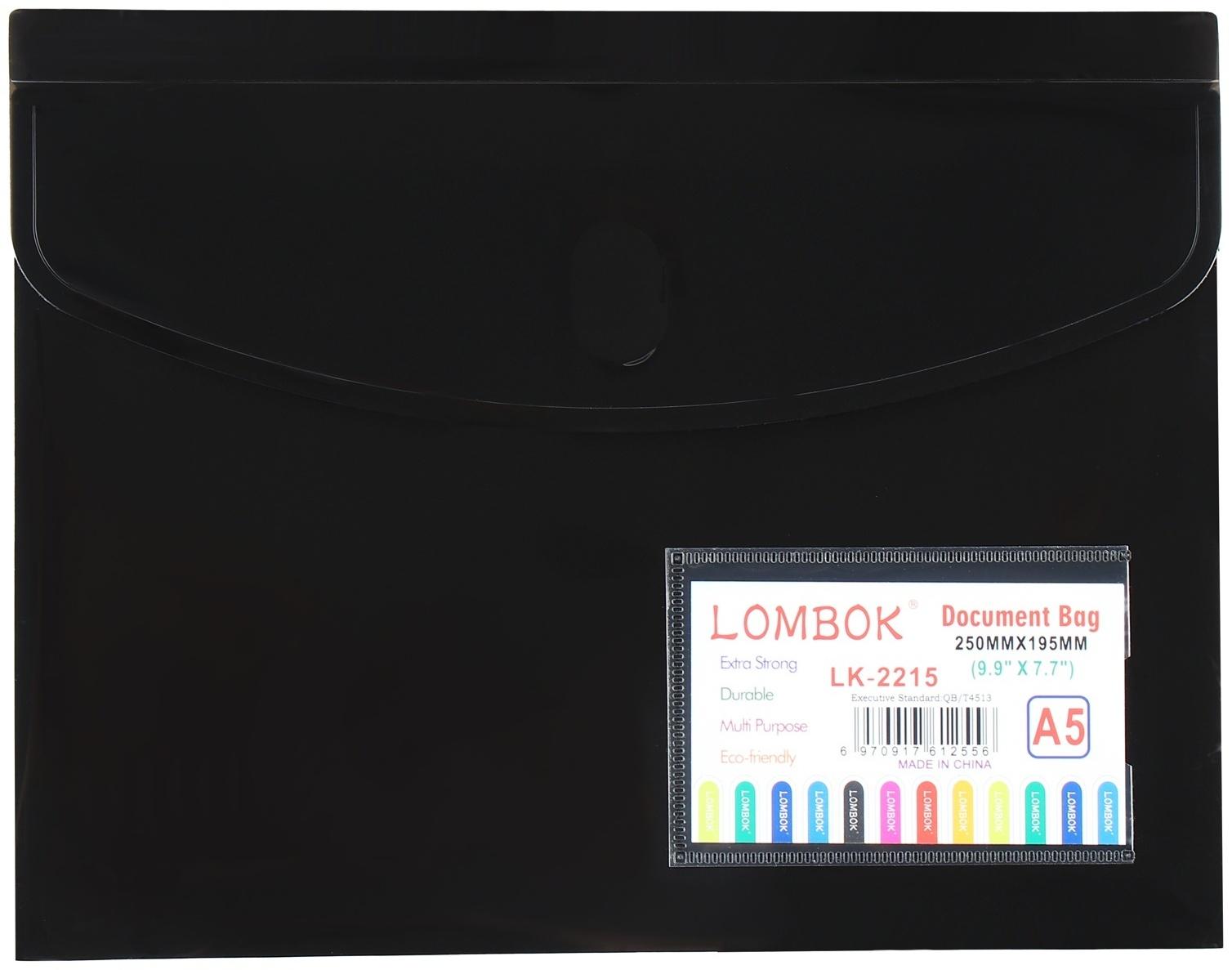 Папка-конверт на липучке А5, 180 мкр, с расширением, карман для визиток, МИКС