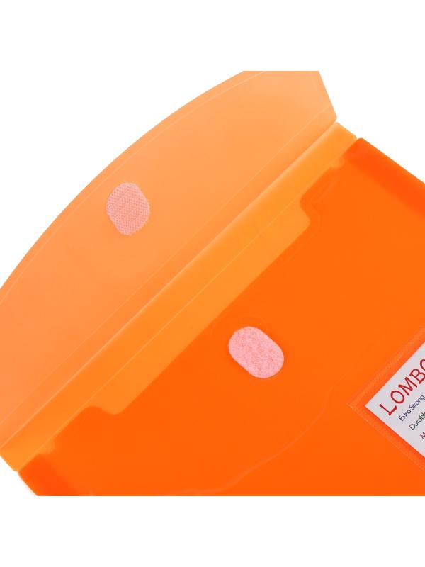 Папка-конверт на липучке А5, 180 мкр, с расширением, карман для визиток, МИКС