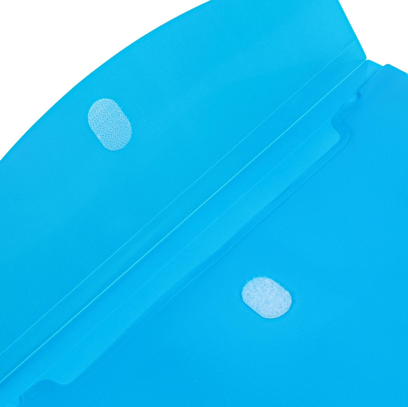 Папка-конверт на липучке А4, 180 мкр, с расширением, карман для визиток, МИКС