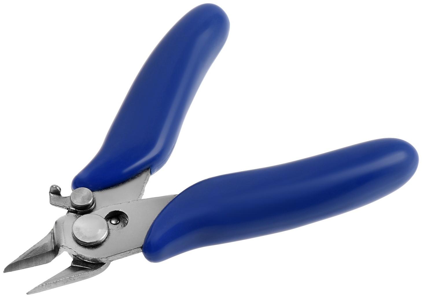 Бокорезы для электроники ТУНДРА mini, нержавеющая сталь, пластиковые рукоятки, 90 мм