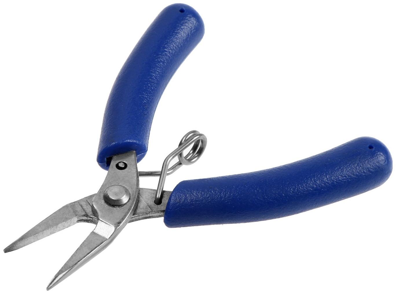 Длинногубцы ТУНДРА mini, нержавеющая сталь 40Х13, противоскользящие рукоятки, 90 мм