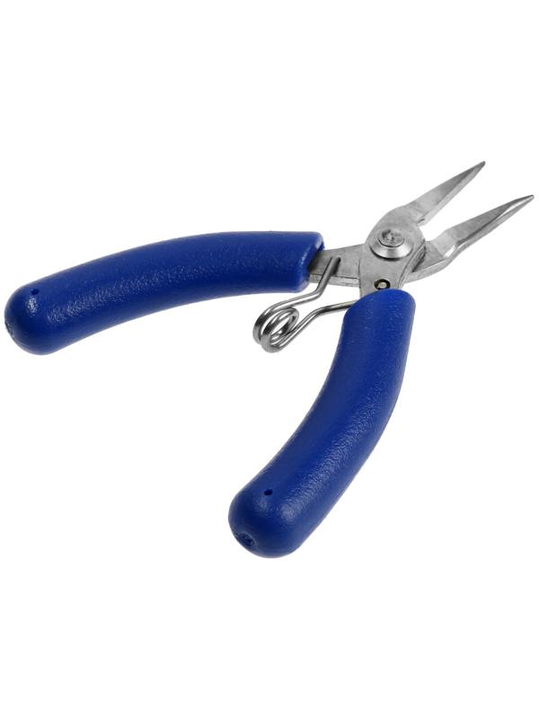Длинногубцы ТУНДРА mini, нержавеющая сталь 40Х13, противоскользящие рукоятки, 90 мм