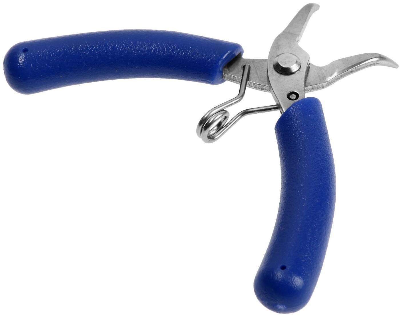 Длинногубцы изогнутые ТУНДРА mini, нерж. сталь 40Х13, противоскользящие рукоятки, 90 мм