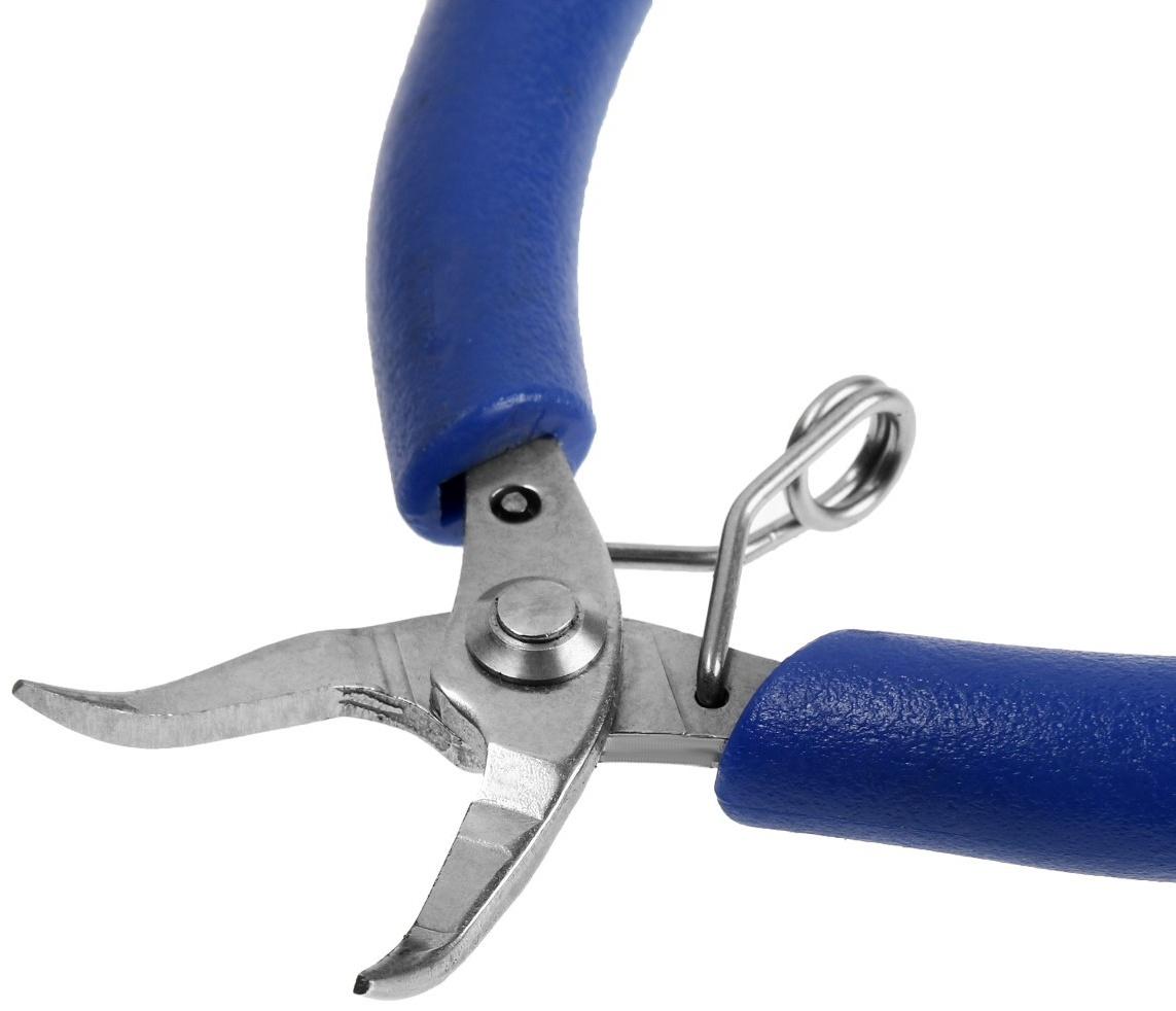 Длинногубцы изогнутые ТУНДРА mini, нерж. сталь 40Х13, противоскользящие рукоятки, 90 мм