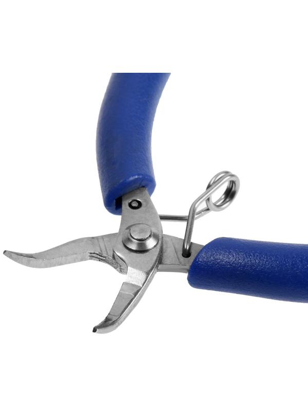 Длинногубцы изогнутые ТУНДРА mini, нерж. сталь 40Х13, противоскользящие рукоятки, 90 мм