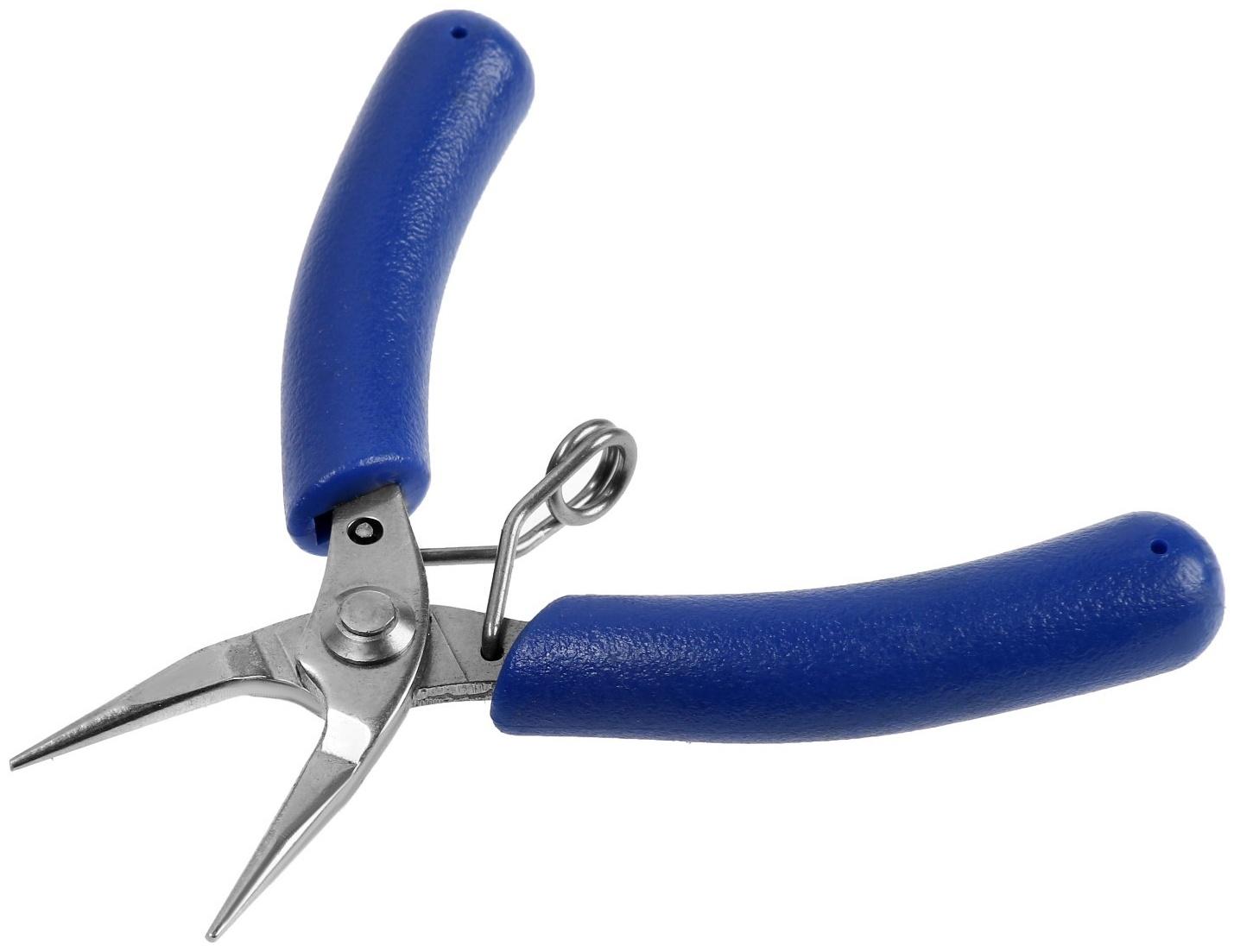 Круглогубцы ТУНДРА mini, нержавеющая сталь 40Х13, противоскользящие рукоятки, 90 мм