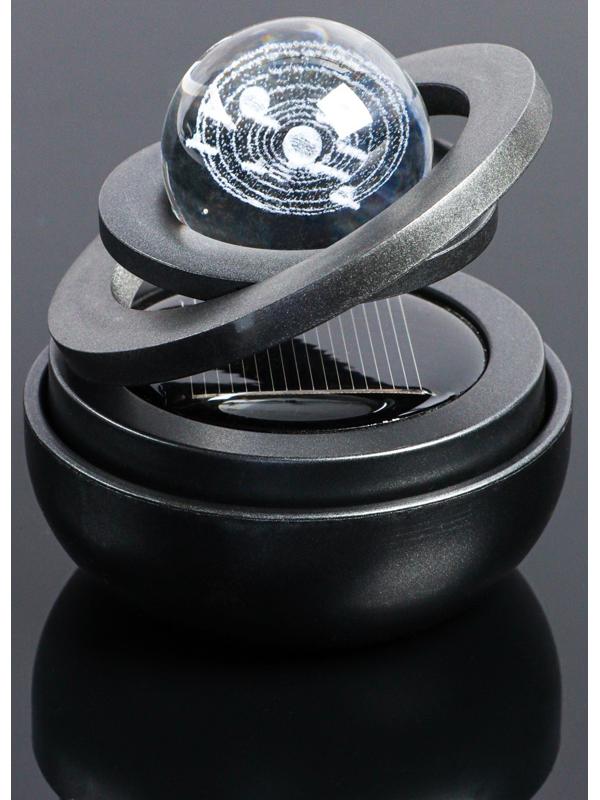 Аксессуар на панель с ароматизатором, гравитационные кольца, вращается от солнца, планета, черный