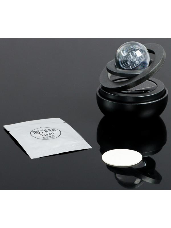 Аксессуар на панель с ароматизатором, гравитационные кольца, вращается от солнца, планета, черный