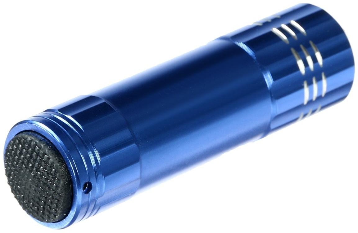 Фонарик ультрафиолетовый LUF-04, UV/LED, 9 Вт, 9 диодов, от батареек (не в комплекте), голубая