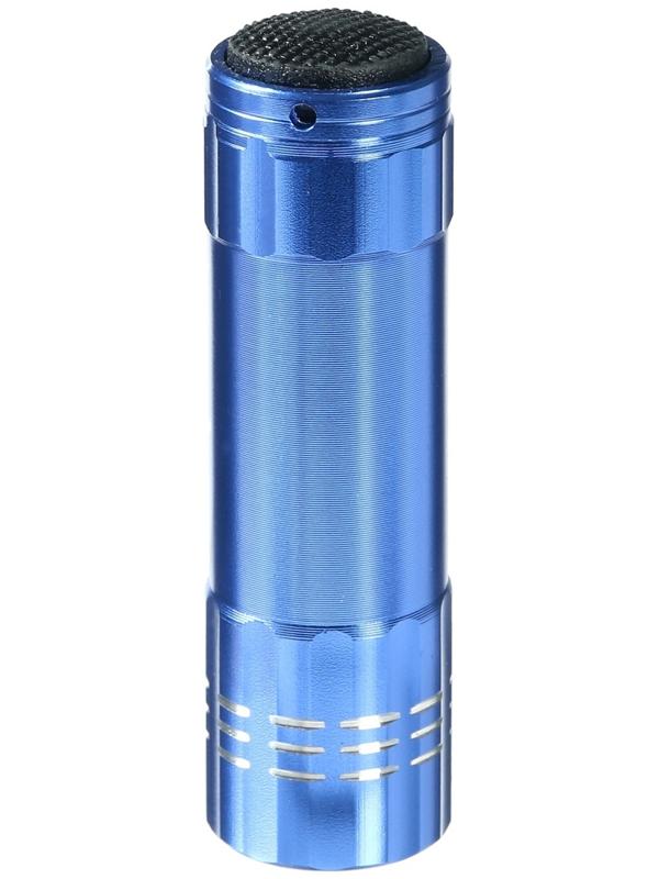 Фонарик ультрафиолетовый LUF-04, UV/LED, 9 Вт, 9 диодов, от батареек (не в комплекте), голубая
