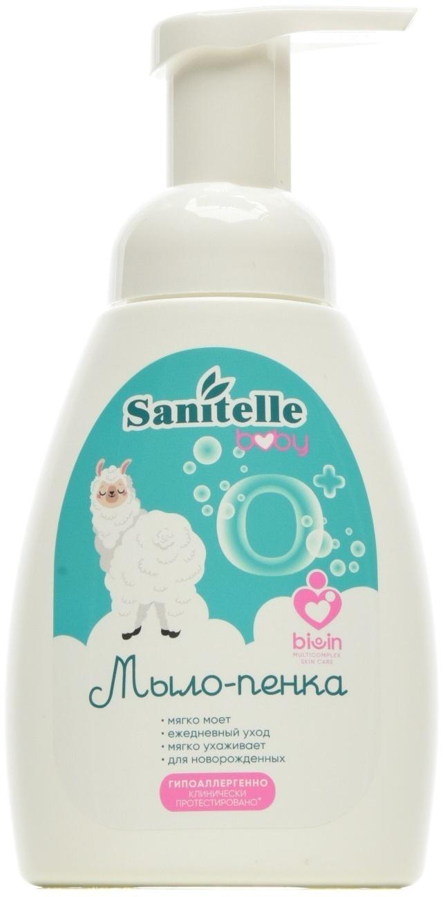 Детское мыло-пенка Sanitelle с экстрактом корня мыльнянки, 250мл
