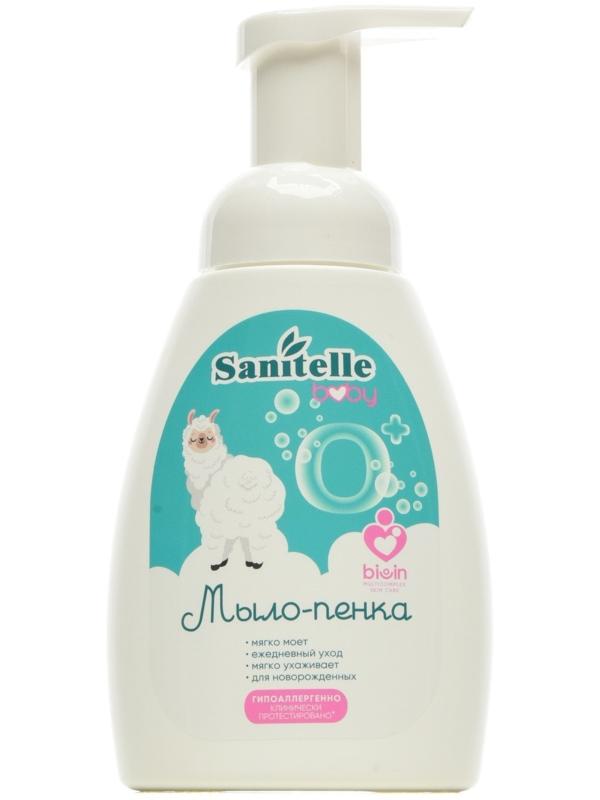 Детское мыло-пенка Sanitelle с экстрактом корня мыльнянки, 250мл