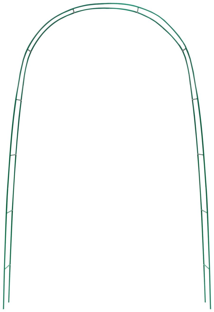 Арка садовая 240 х 125 х 20 см, разборная, металл, зелёная