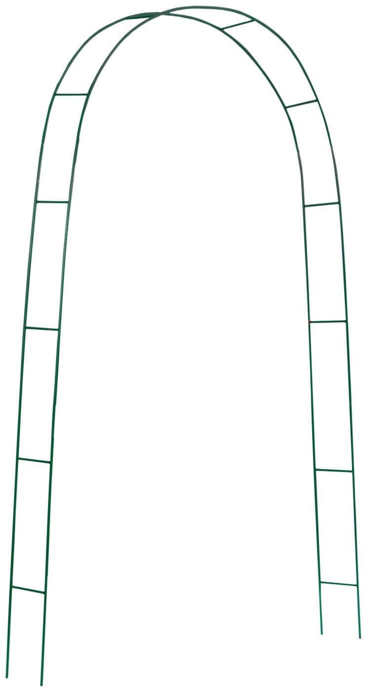 Арка садовая 240 х 125 х 20 см, разборная, металл, зелёная