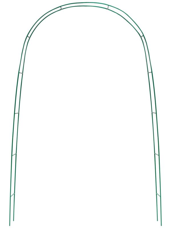 Арка садовая 240 х 125 х 20 см, разборная, металл, зелёная