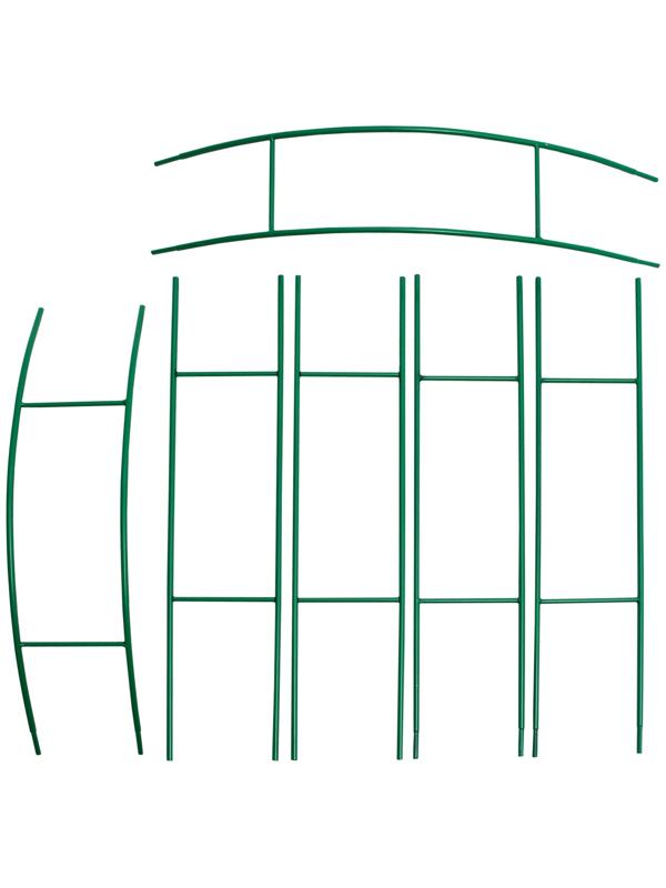 Арка садовая 240 х 125 х 20 см, разборная, металл, зелёная