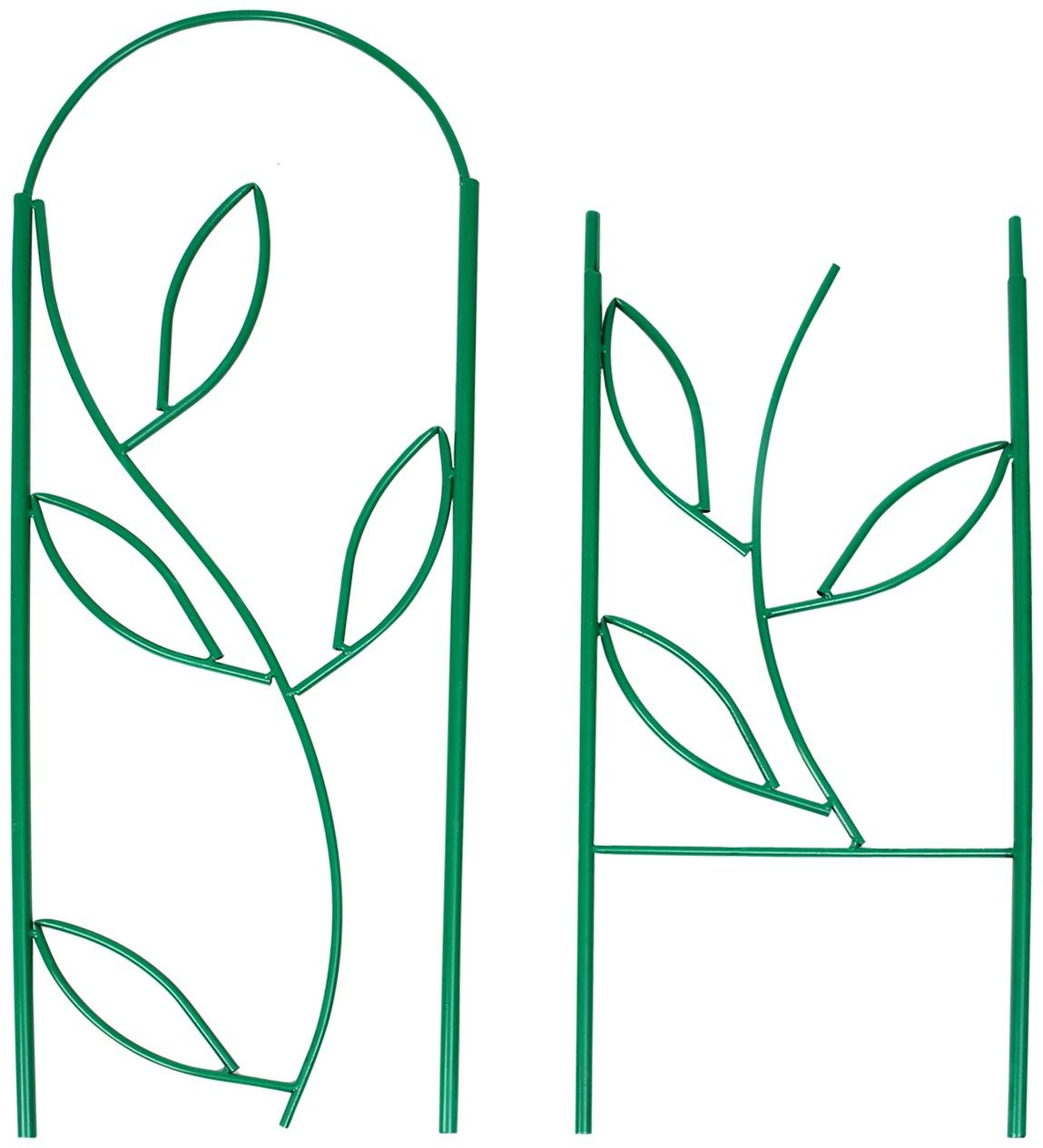 Шпалера, 173 × 78 × 1 см, металл, зелёная, «Декоративная. Стебель»