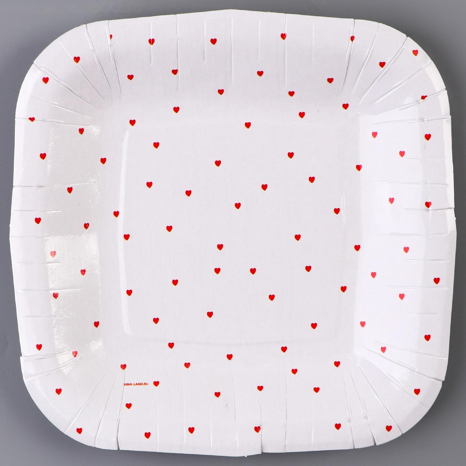 Тарелка бумажная квадратная 