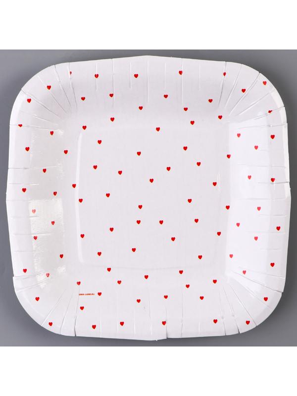 Тарелка бумажная квадратная 