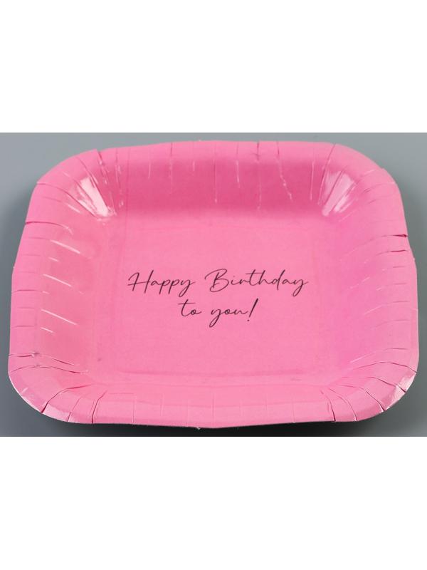 Тарелка бумажная квадратная 