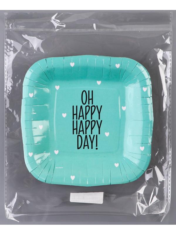 Тарелка бумажная квадратная 