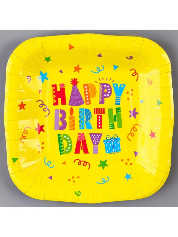 Тарелка бумажная квадратная 