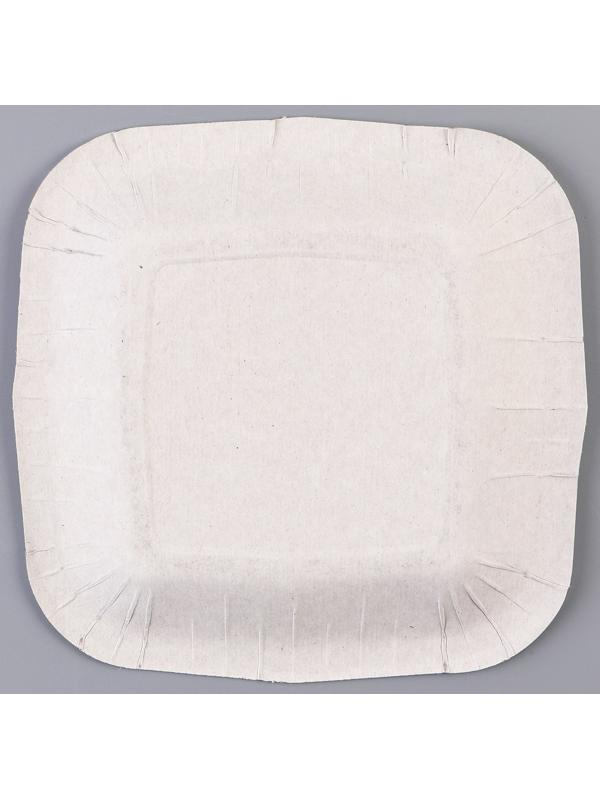 Тарелка бумажная квадратная 