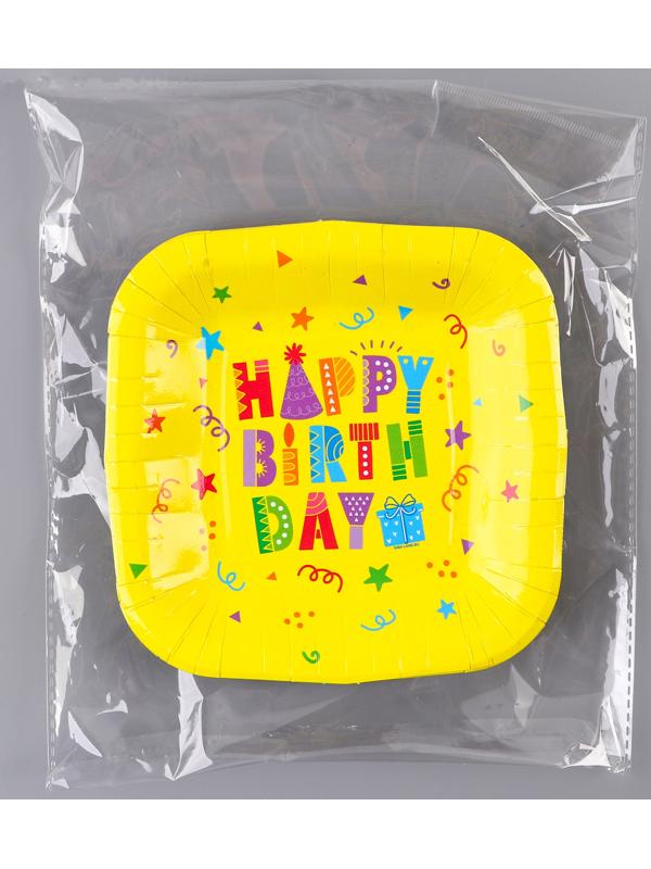 Тарелка бумажная квадратная 