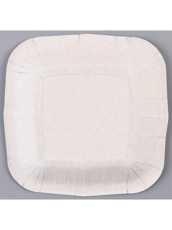 Тарелка бумажная квадратная 