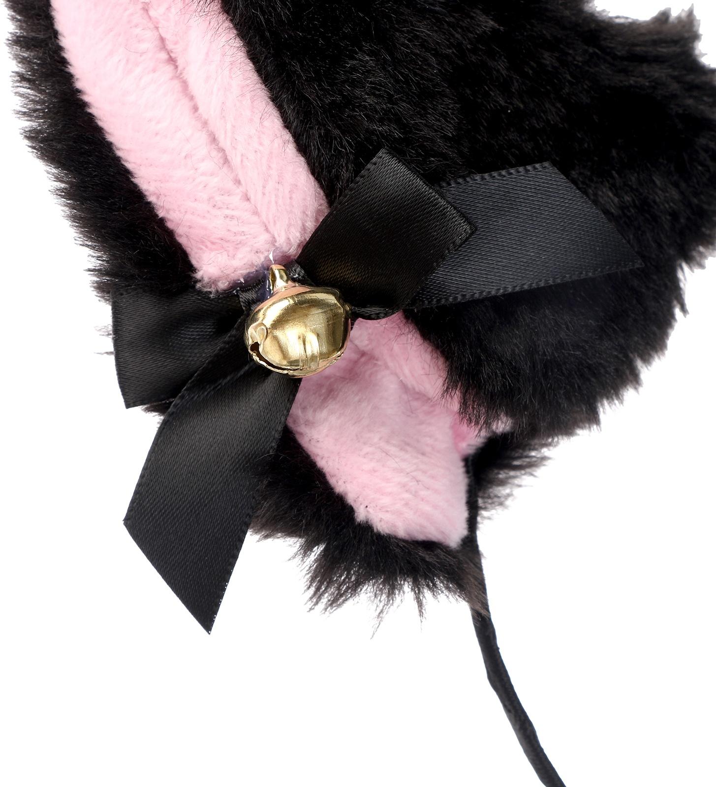 Карнавальный ободок «Ушки аниме», цвет чёрный