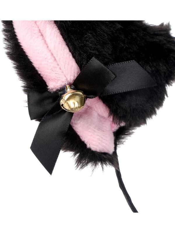 Карнавальный ободок «Ушки аниме», цвет чёрный