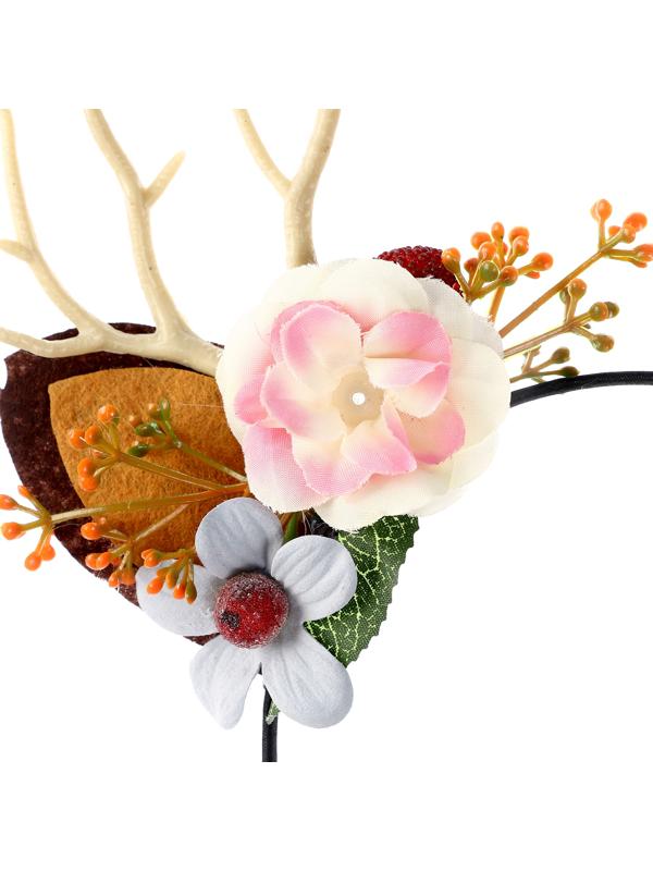 Карнавальный ободок «Ушки с цветами»