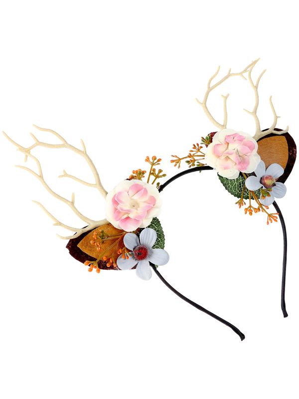 Карнавальный ободок «Ушки с цветами»