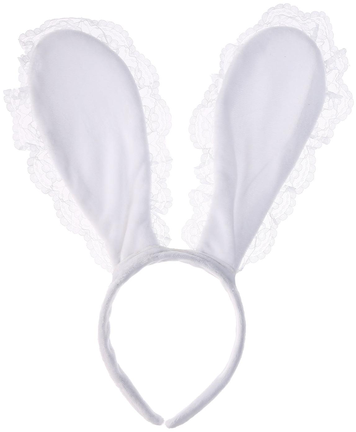 Карнавальный ободок «Зайка» с кружевом, МИКС