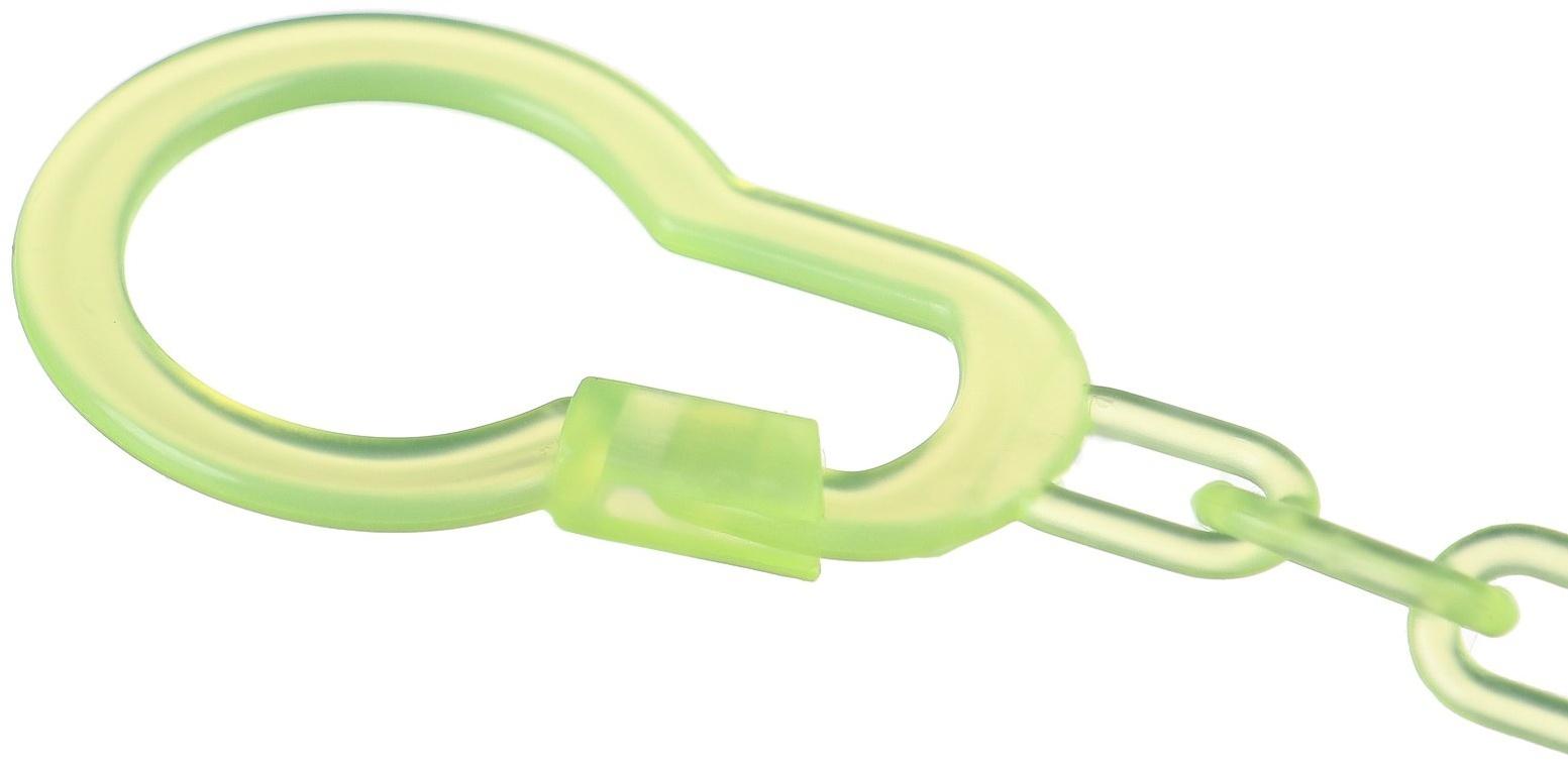 Набор Соска - пустышка с держателем, SL, КЛ +6 мес., с колпачком «Бабочка», зеленый