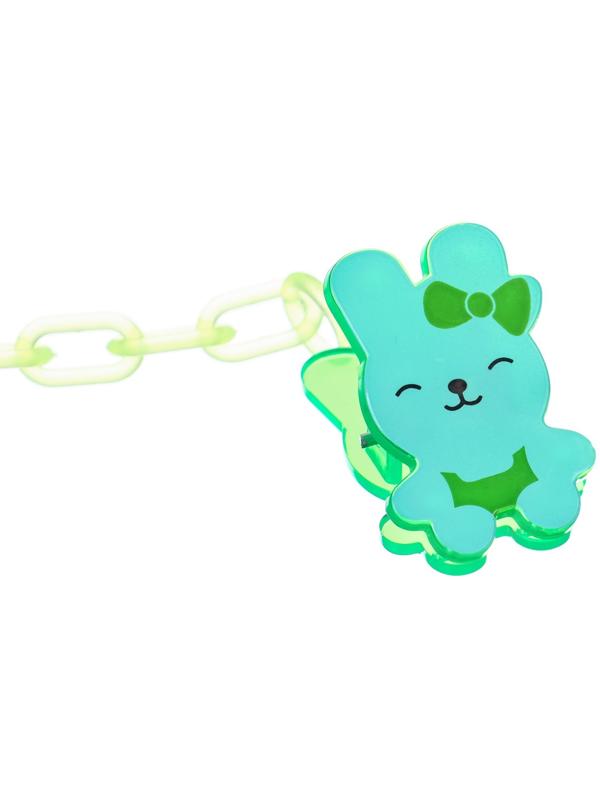 Набор Соска - пустышка с держателем, SL, КЛ +6 мес., с колпачком «Бабочка», зеленый